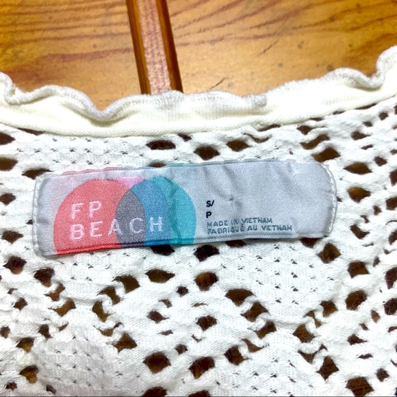 FREE PEOPLE BEACH RETRO Cropped Crochet Swing Tank - Picture 3 of 11